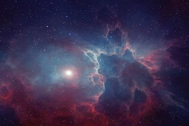Вселенная наполнена звездами и размытыми облаками