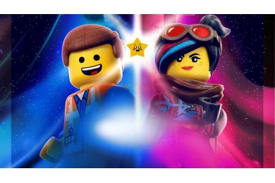 Два героя из мультфильма Лего 2 в космосе