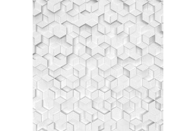 3D шестиугольники из ромбов на белом фоне