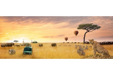 Африканский сафари с дикой природой и животными