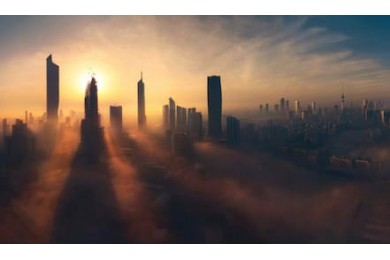 Замечательный снимок тумана в Кувейте