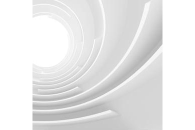 Архитектурный туннель в белом цвете 