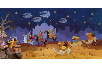 Фрески древней цивилизации Тысяча и одна ночь