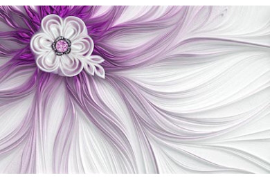 Абстрактный фиолетовый цветок на серебрянном фоне Абстрактный фиолетовый цветок на серебрянном фоне