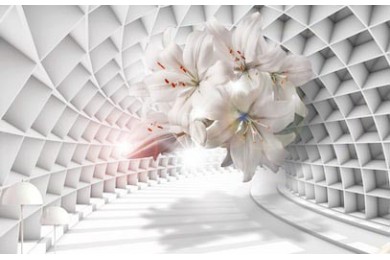 3D цветы геометрического тоннеля 