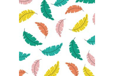 Разноцветные листья с черной окантовкой Разноцветные листья с черной окантовкой