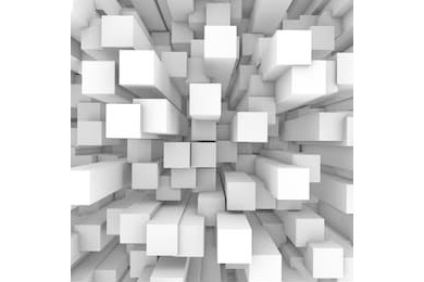 Абстрактный белый фон из 3d блоков