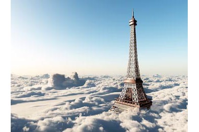 3D иллюстрация Парижской Эйфелевой башни