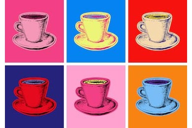 Кофейные кружечки в стиле поп-арт Энди Уорхола 