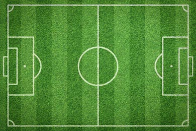 Зеленое расчерченное футбольное поле Зеленое расчерченное футбольное поле