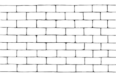Нарисованная чернилами белая кирпичная стена