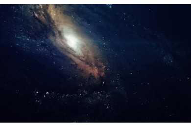 Галактика в космосе, красота вселенной, черная дыра
