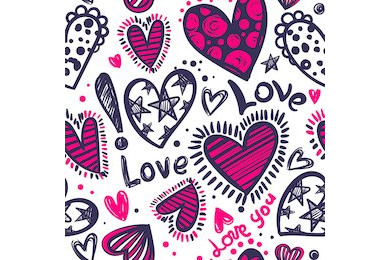 Яркие изображения сердец, надписей на белом фоне Яркие изображения сердец, надписей на белом фоне