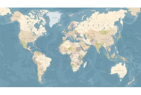 Политическая карта мира - подробная векторная