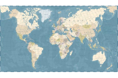 Карта мира Винтажная векторная иллюстрация