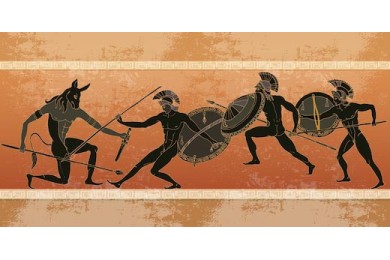 Древнегреческая стиль - охота на Минотавра