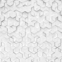 3D шестиугольники из ромбов на белом фоне