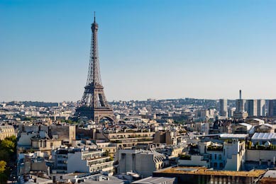 Париж, Эйфелева башня, вид с Триумфальной арки