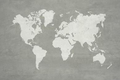 Текстура карты мира на бетонной стене 