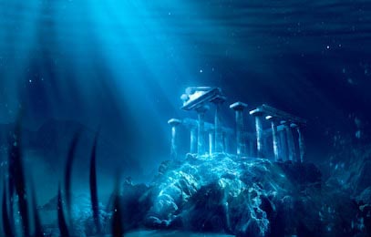 Легенды о затерянном подводном г. Атлантида