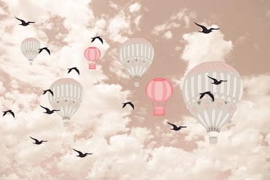 Воздушные шары с птицами для детской комнаты