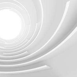 Архитектурный туннель в белом цвете 