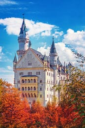 Пейзаж замка недалеко от Мюнхена в Баварии