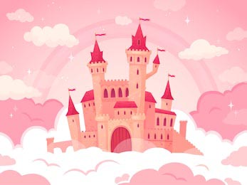 Сказочный замок для маленькой принцессы в облаках