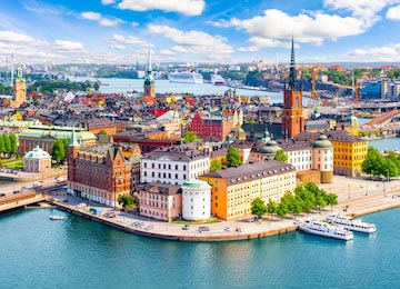 Старый город Стокгольма с городской ратуши
