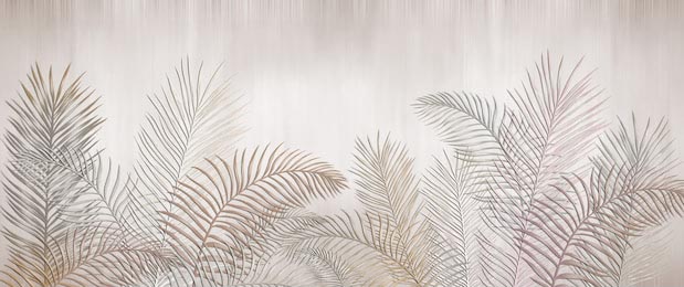 Бежевый тропические пальмовые листья на светлом фоне