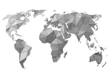 Полигональная карта земли из линий и текстур