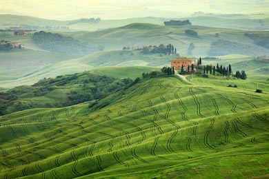 Типичный пейзаж Тосканы, Италия