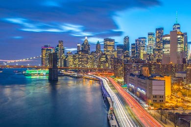 Нью-Йорк вид сверху от Манхэттенского моста