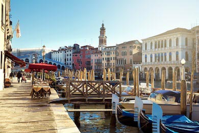 Панорама с причала на Большой канал в Венеции