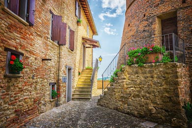 Итальянская улочка небольшого города