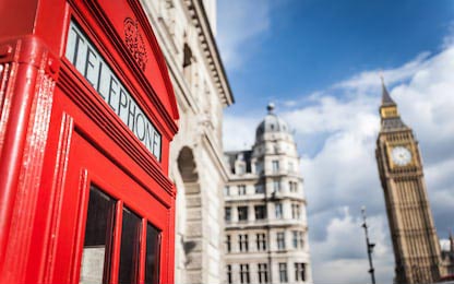 Красная лондонская телефонная будка с Биг Беном