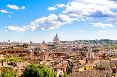 Панорамный вид на Рим и базилику Святого Петра