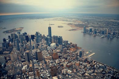 Центр Манхэттена с воздуха 