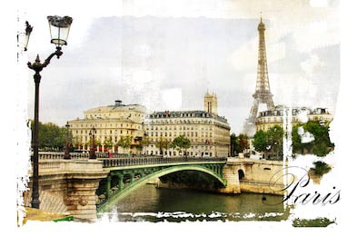 Парижские улицы - фотография в винтажном стиле
