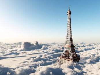 3D иллюстрация Парижской Эйфелевой башни