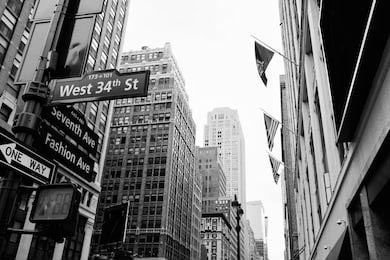 Финансовый район Манхэттена с высотными зданиями