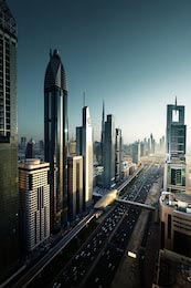 Дубай в закате, Объединенные Арабские Эмираты