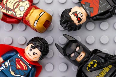 Lego-герои - Ironman, Бэтмен, Супермен, Найтвинг
