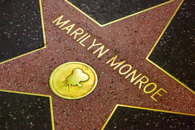 Звезда Мэрлин Монро на Голливудской аллеи славы