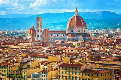 Городской панорамный пейзаж Флоренции в Италии