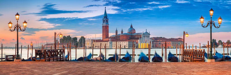 Панорама Венеции, Италии на восходе солнца