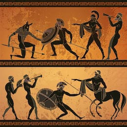 Знамя Древней Греции - охота на Минотавра