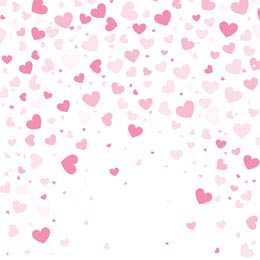 Красочный фон с розовыми сердцами конфетти