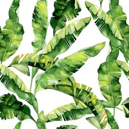 Акварельная иллюстрация тропических листьев