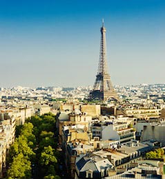 Парижские кварталы и Эйфелева башня